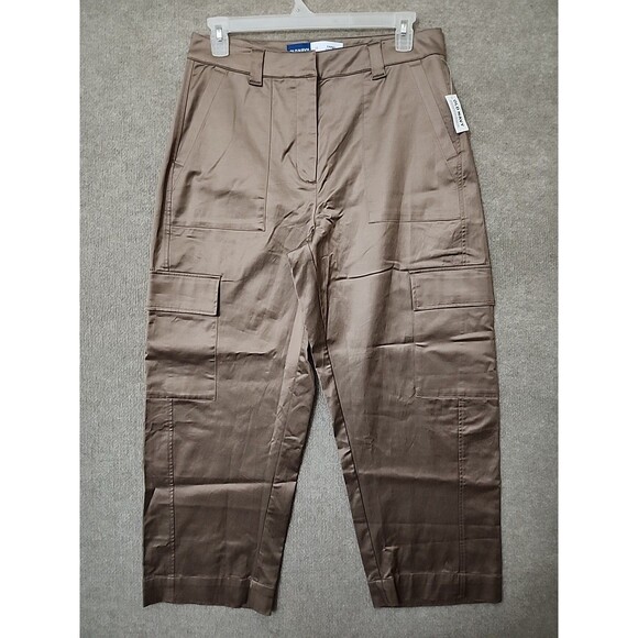 Old Navy Satin Cargo Barrel Wide-Leg Pants Womens 12 Rose Mauve NEW - Picture 3 of 11